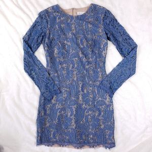 Dress The Population Small Blue Lace Dress